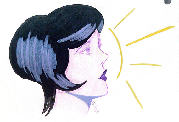 Chica de cabello negro