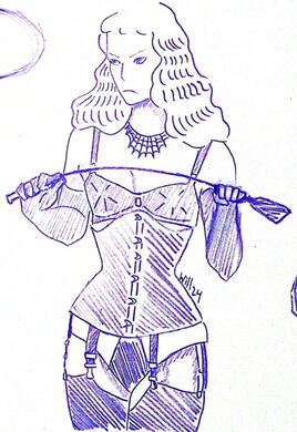 Chica con fusta a lápiz