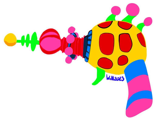 Payasos asesinos del espacio pistola fanart