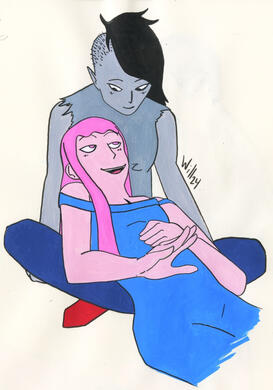 Chicle y Marceline hablando