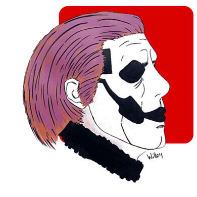 Ghost Copia fanart fondo rojo