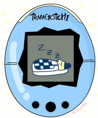 Mametchi durmiendo