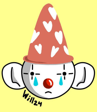 Payaso gorro de corazones