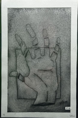 Punta seca mano cortada 2/2 - 6€