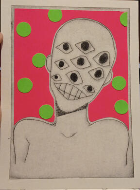 (A) P.A. punta seca 9 ojos - 6€