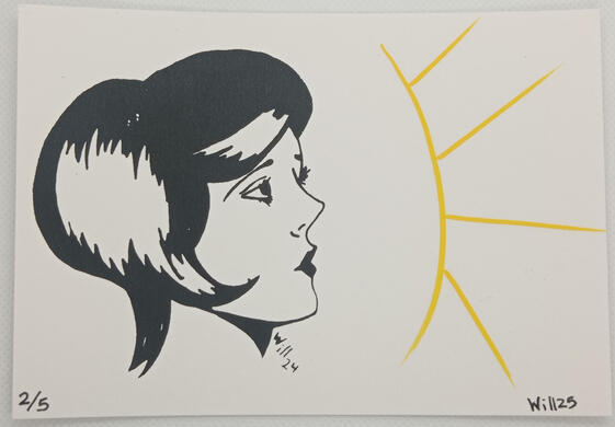 Serigrafía chica 2/5 4€