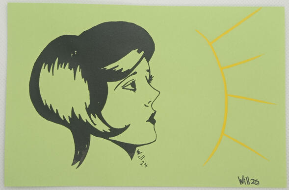 Serigrafía chica en verde 4€