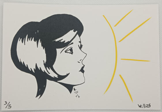 Serigrafía chica 3/5 4€