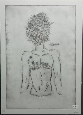 Punta seca chico trans tatuado 5/5 - 6€