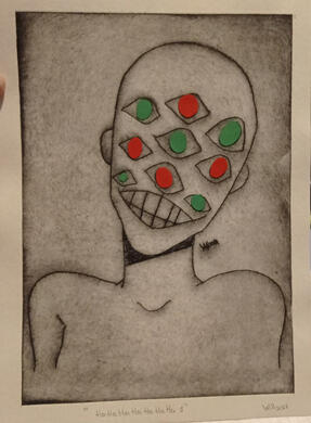 (A) P.A. punta seca 9 ojos - 6€