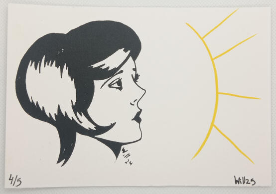 Serigrafía chica 4/5 4€