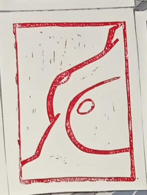 (A) Linograbado torso desnudo 3