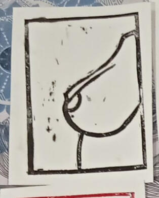 Linograbado I like boobs 2 - 5€