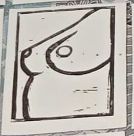 Linograbado おっぱい が すき 2。- 5€