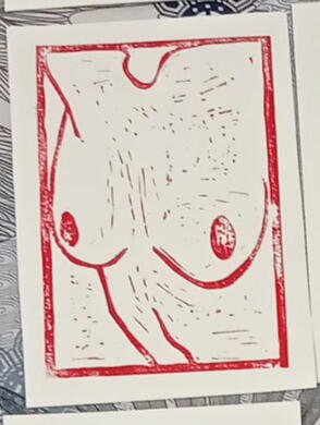 Linograbado I ♡ boobs 3 - 5€