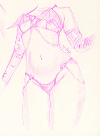 Lencería con alitas