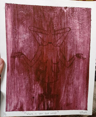 Punta seca Where is your god now 3/7 - 6€