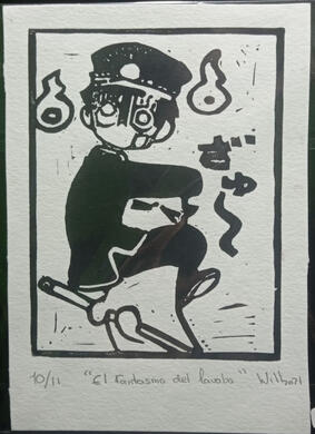 Linograbado Hanako-kun 10/11